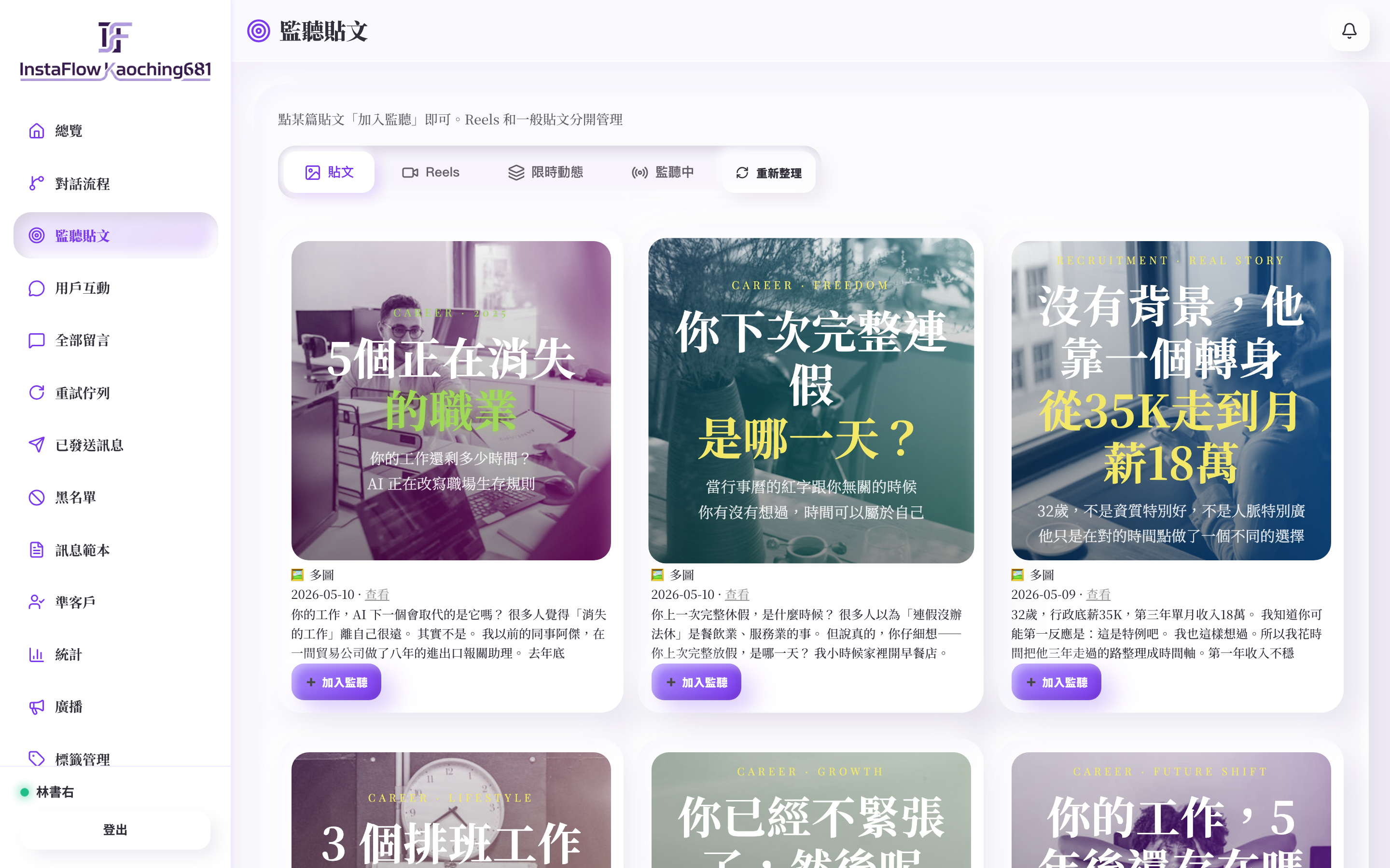 監聽貼文